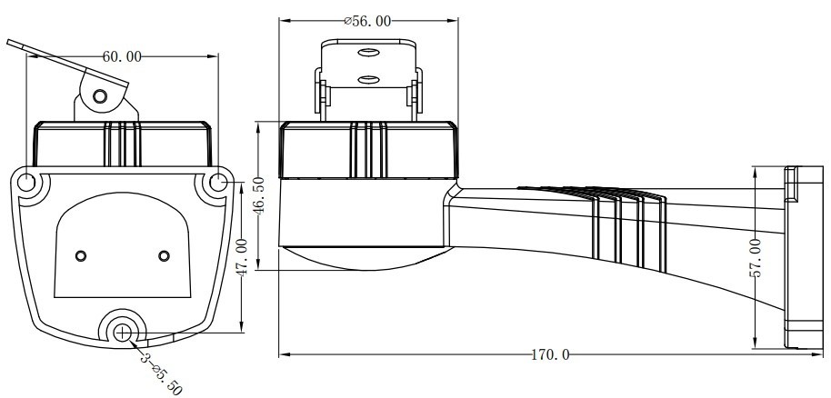 Intelligent Rotating Bracket 255 Degree Manual Vertical Rotate 60 degree RS485 PTZ intelligent Bracket For CCTV Camera