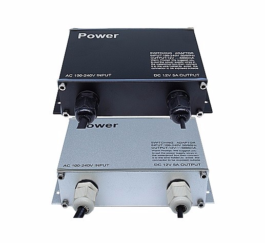 12V 24V 5A 5000mA 60W 1 Channel Outdoor Rainproof Power Adapter Supply for CCTV Camera