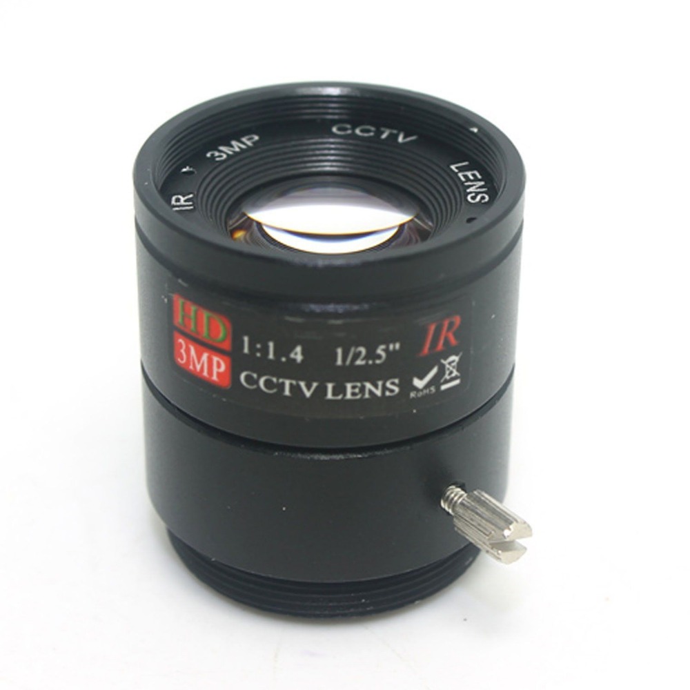 3.0 MegaPixel 12mm 24 Degree Angle 1 2.5 Mount CS Aperture F1.4 CCTV Fixed Lens For CCTV Camera