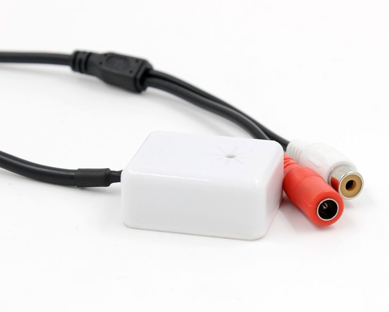 Audio pick up CCTV Microphone Wide Range Mic Audio Adjustable sensitivity low noisewith DC Output for CCTV Camera system