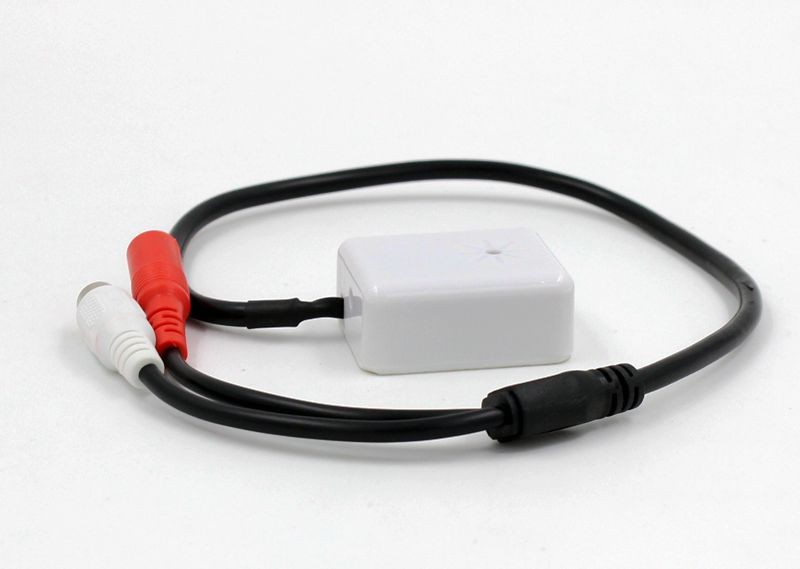 Audio pick up CCTV Microphone Wide Range Mic Audio Adjustable sensitivity low noisewith DC Output for CCTV Camera system