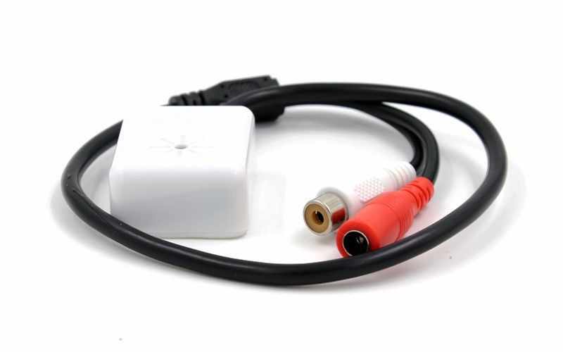 Audio pick up CCTV Microphone Wide Range Mic Audio Adjustable sensitivity low noisewith DC Output for CCTV Camera system