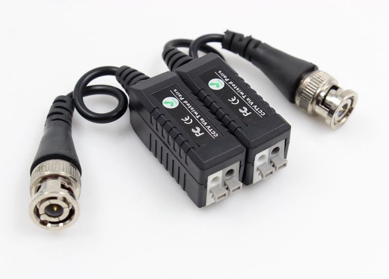 CCTV Video Balun Connector BNC UTP CAT5 Video Balun Twistered Pair Transceiver Cable 10pairs