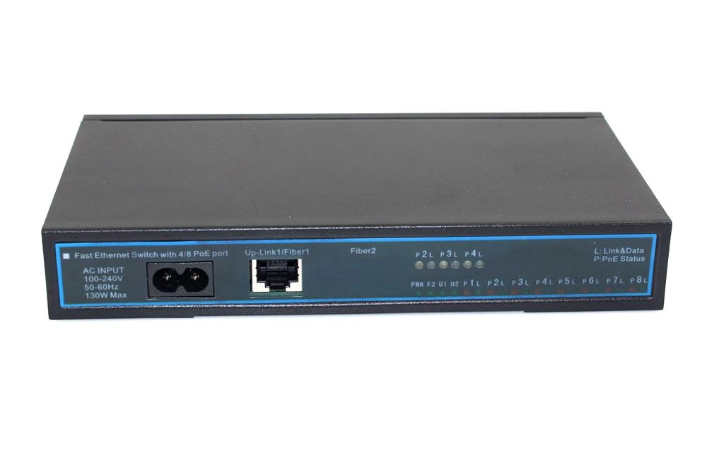 4 Port 10 100M PoE Switch Power Over Ethernet PoE IP Transceiver For IP Camera System Network Switch AC100V 240V 130W 52V 2.5A