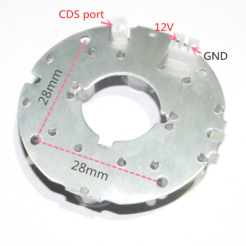 CCTV Accessories Nano infrared 6 Grain IR LED board for Surveillance cameras night vision diameter 45mm