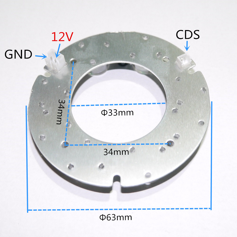 CCTV Accessories infrared light 8 Grain IR LED board for Surveillance cameras night vision diameter 63mm