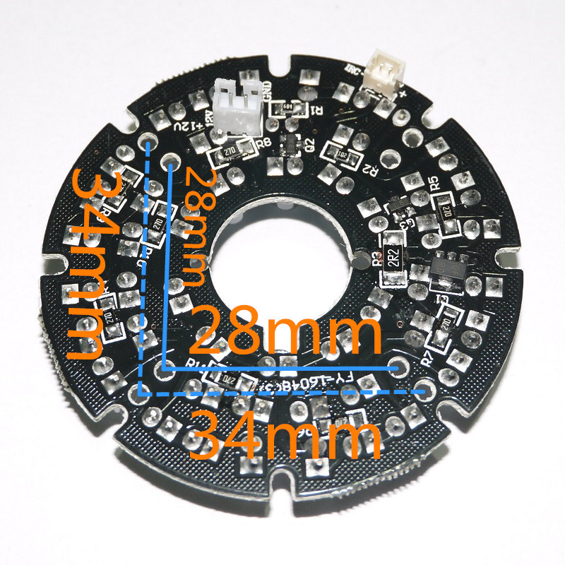 CCTV Accessories infrared light 48 Grain IR LED board for Surveillance cameras night vision diameter 60mm