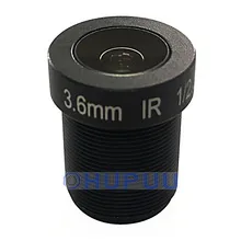 3.6mm 5MP 1/2.5" Mount M12 x 0.5 Aperture F2.0 CCTV Fixed Lens For CCTV Camera